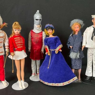 Vintage Barbie and Ken Dolls in Coordinating Costumes 