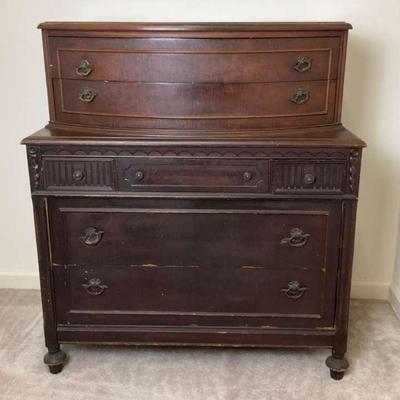 Vintage Flame Mahogany 7-Drawer Chest