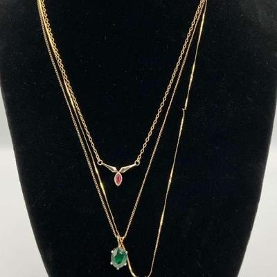 14K Gold Pendant Necklaces – Gemstone & Pearl