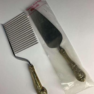 Sterling Silver Cake Server and Pick with Sterling Handle