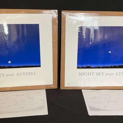 Framed Star Map Art Prints – Austell & Atlanta