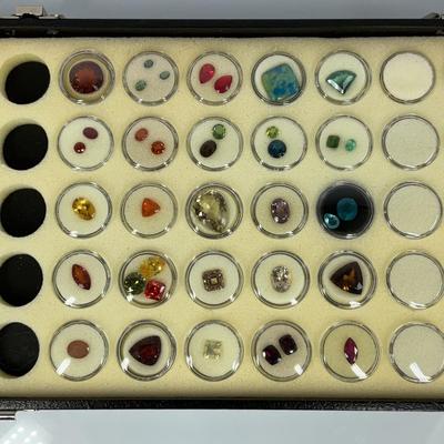 Loose Mixed Gemstone Collection in Cream Display Tray 
