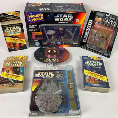 Star Wars VHS and Collectible Packaging Lot