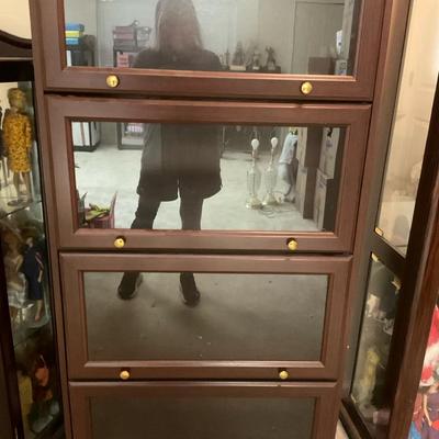 Glass Front 4-Shelf Bookcase