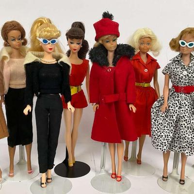 Barbie Dolls in Vintage Clothing