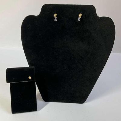 14K Gold Diamond Earrings
