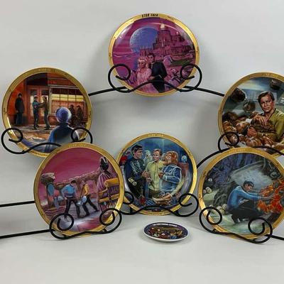 Collector’s Set of Star Trek Plates – 4" & 8" Across with Authenticity Certificates