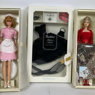 Barbie Doll Collection - Red Hot Reviews and The Waitress with Black Enchantment Accessories