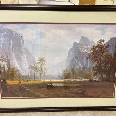 Large Framed Landscape Yosemite Valley Print