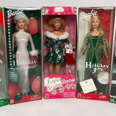 Barbie Christmas Doll Collection (5 Dolls)