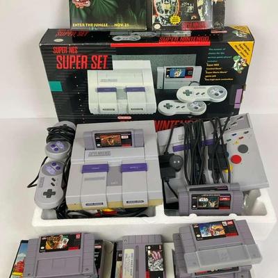 Super Nintendo Console & Game Lot – Untested