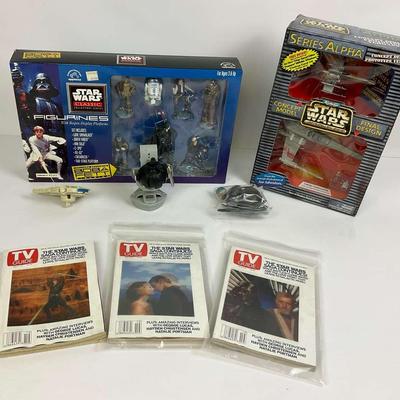 Star Wars Figurines, Vehicles, and TV Guides