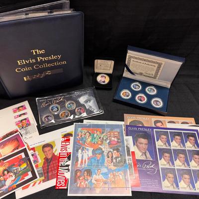 Lot 235: Elvis Presley Coin And Stamp Collection
