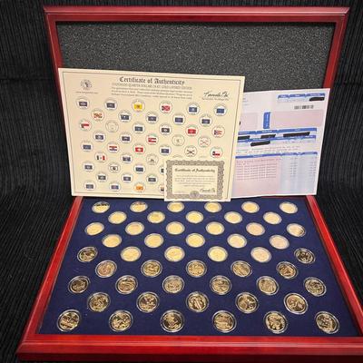 STATEHOOD QUARTER DOLLARS 24 KT. GOLD LAYERED EDITION