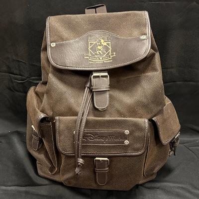 Lot 412: Vintage Leather Like Walt Disney World Backpack