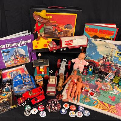 Lot 218: Vintage Toys And Memorabilia ( Tonka, Disney , Matchbox, Coke)
