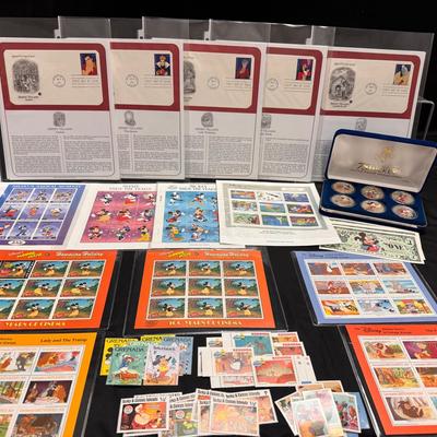 Lot 237: Disney Stamps And Commemorative Coins