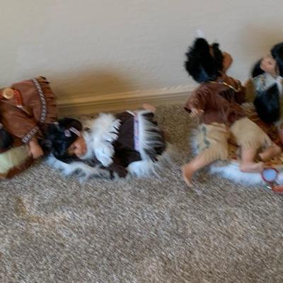 Sleeping Native American Baby Dolls