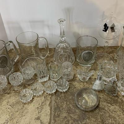 Mugs, Candle Holders And Various Glassware