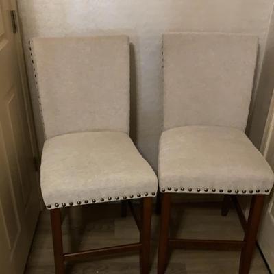 Sale Photo Thumbnail #64: Two Beige Bar Stools