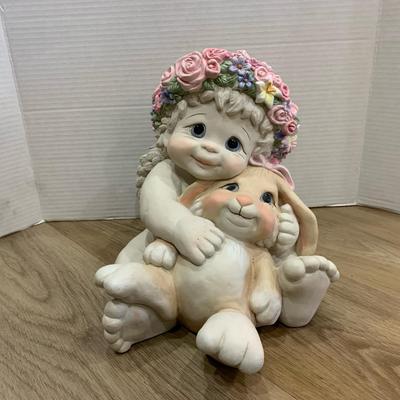 Large Dreamsicle Angel Figurine