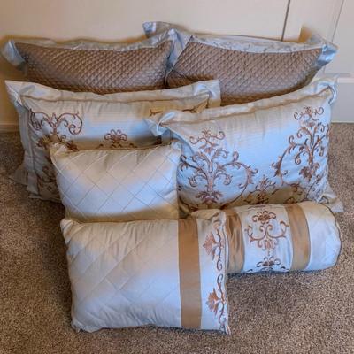 Sale Photo Thumbnail #132: Teal And Brown Floral Style Pillows