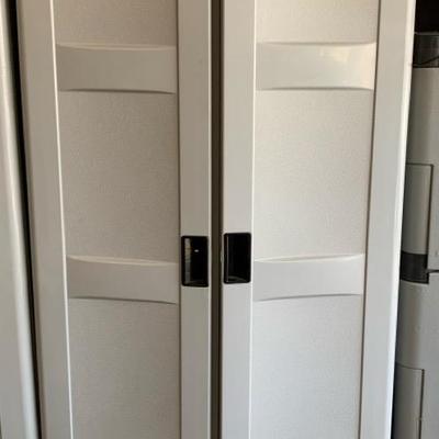 Suncast Tall Grey Cabinet Lot #2