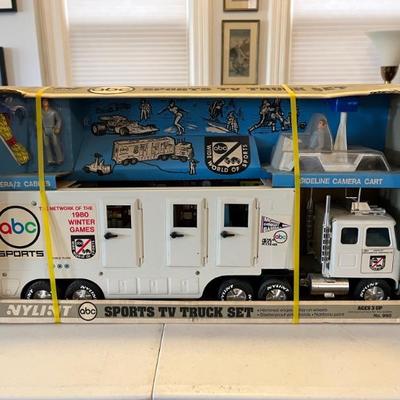 Vintage Nylint 1980 toy truck, ABC Sports, 1980 Winter Olympics--new in box