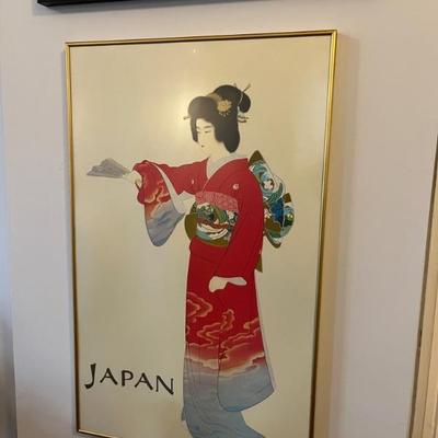 rare 1970s travel poster for Japan