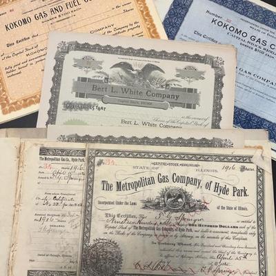 vintage and antique stock certificates 