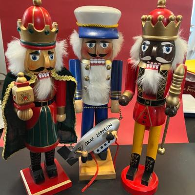 A collection of nutcrackers, many from Germany, some from East Germany, some newer