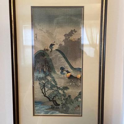 1920s Japanese woodblocks, well framed