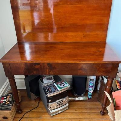 Mahogany antique Sheraton style flip top gaming table