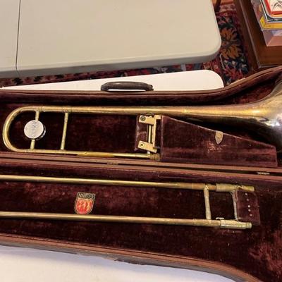 Vintage Conn trombone, still plays but needs some repairs