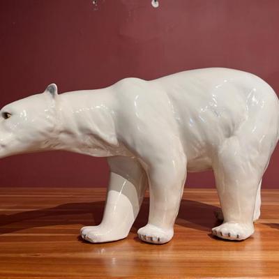 a large porcelain polar bear