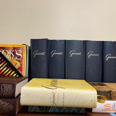collection of bound Gourmet magazines