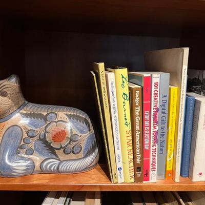 Lots of books and cookbooks
