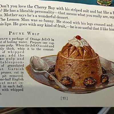Vintage cookbooks (I love to read them for the horrible vintage recipes, like this orange prune whip)