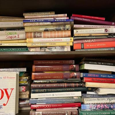 Lots of books and cookbooks
