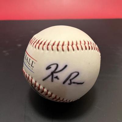 commemorative baseball for Ken Burn's Baseball series, signed by Buck O'Neill and Ken Burns
