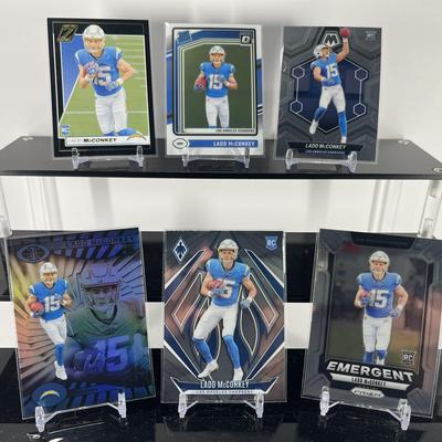 Ladd McConkey Football Card Collection