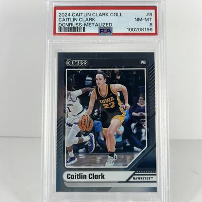 2024 Caitlin Clark Collection Donruss Metalized – PSA 8