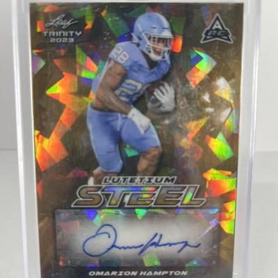 1/1 - 2023 Leaf Trinity Omarion Hampton Gold Cracked Ice Autograph – 1 of 1