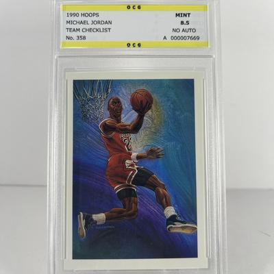 1990 Hoops Michael Jordan Team Checklist – OCG 8.5