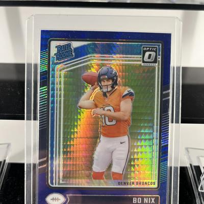 2024 Panini Donruss Optic Bo Nix Blue Hyper Rated Rookie #209