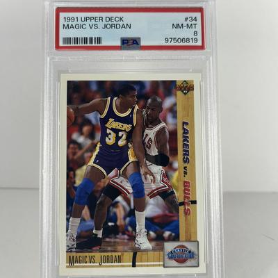 1991 Upper Deck Jordan vs. Magic – PSA 8