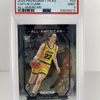 2024 Prizm Draft Picks Caitlin Clark All-American – PSA 9