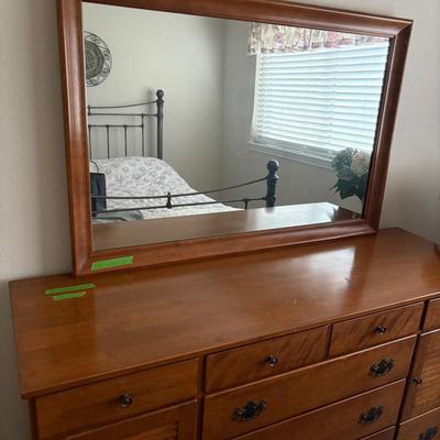 1960 Ethan Allen Heirloom Maple Triple Credenza Dresser
