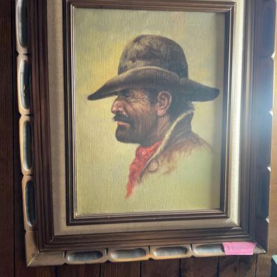 AT508 1974 Bill Hampton Portrait Print of a “Cowboy”