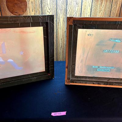 AT412- Two - Vintage Silk Screen Templates - 1980 Ski Team